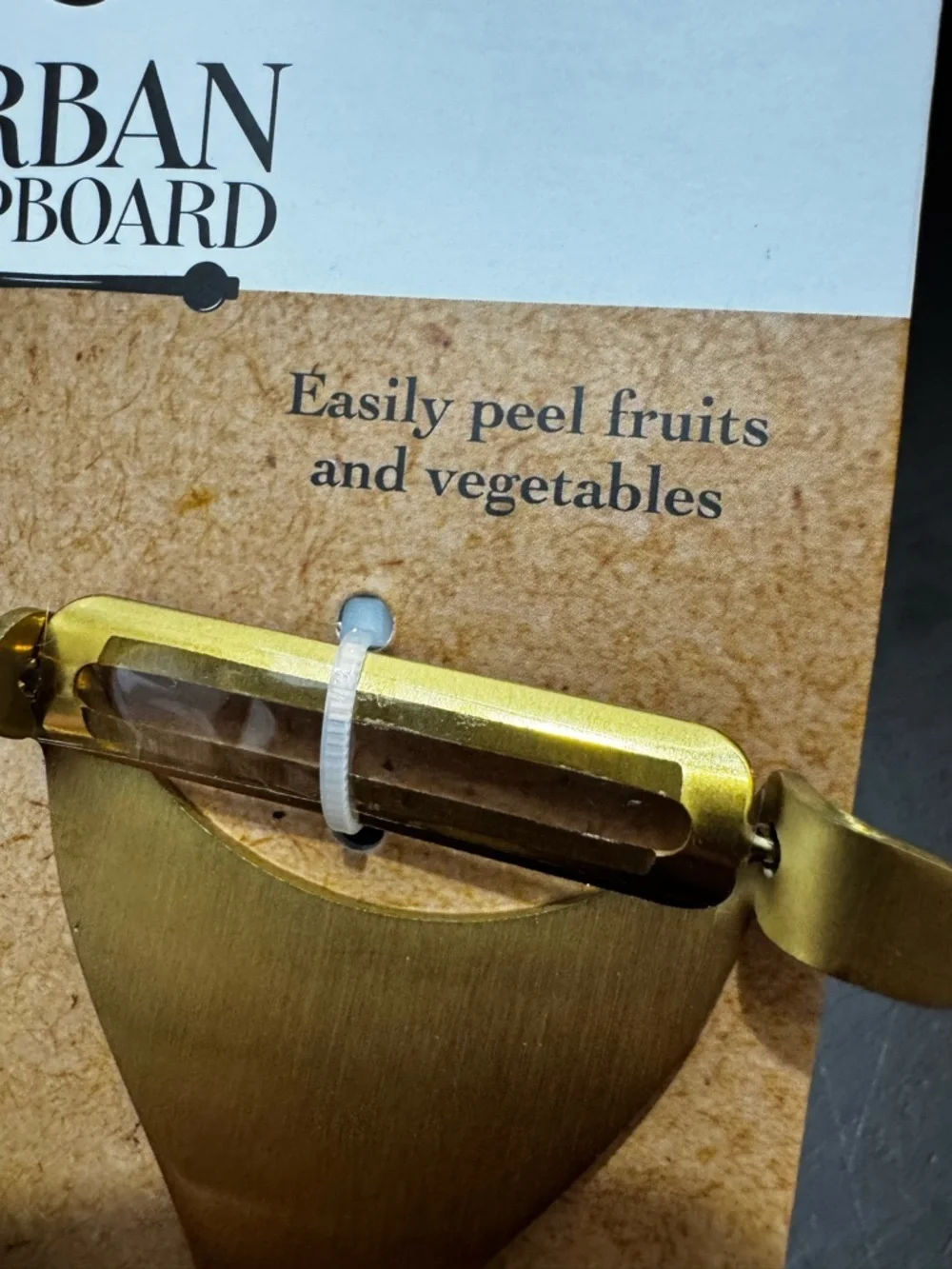 NWT Urban Cupboard Beechwood 2-PC Peeler Set - Gold